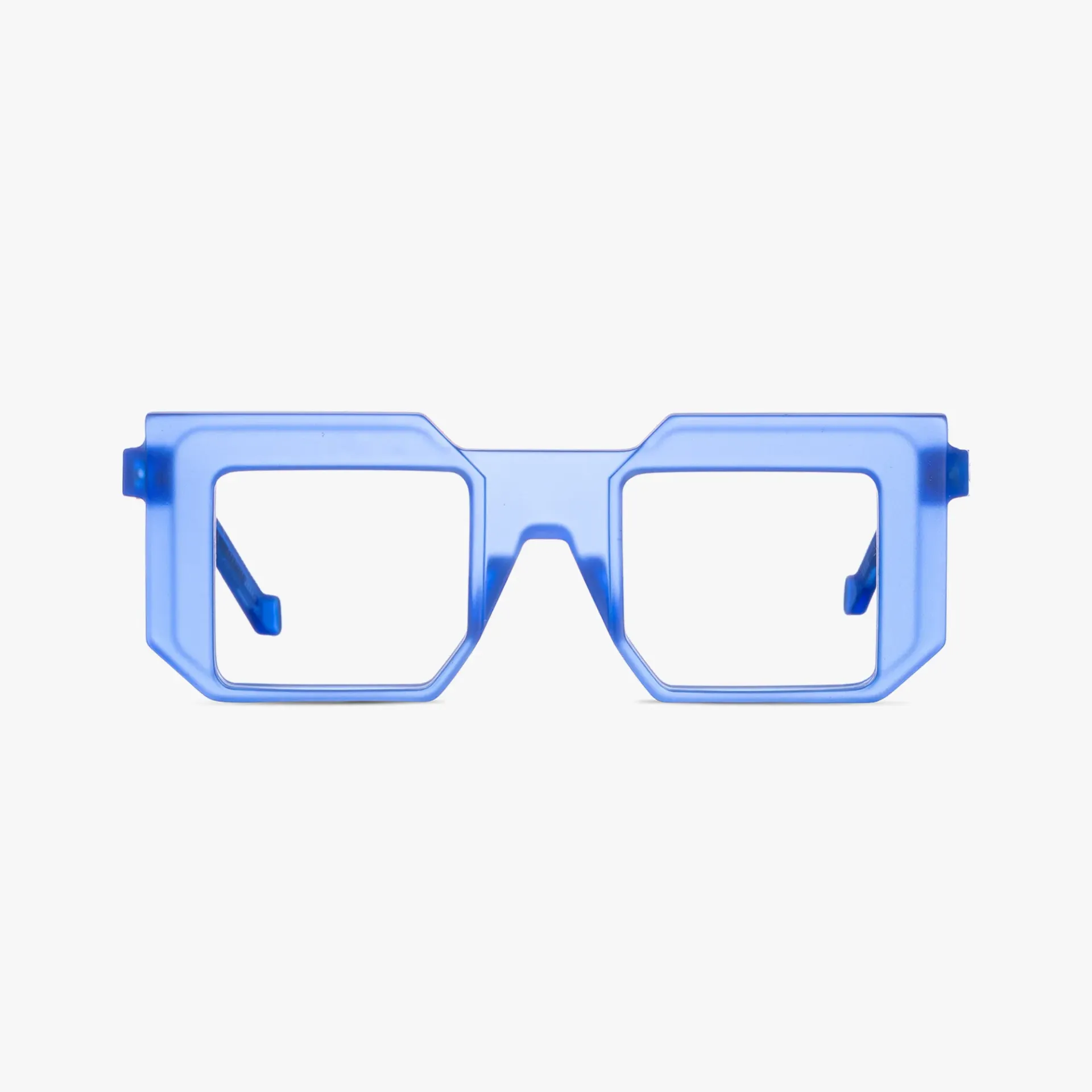 Crystal Blue Matte Silver Hinge