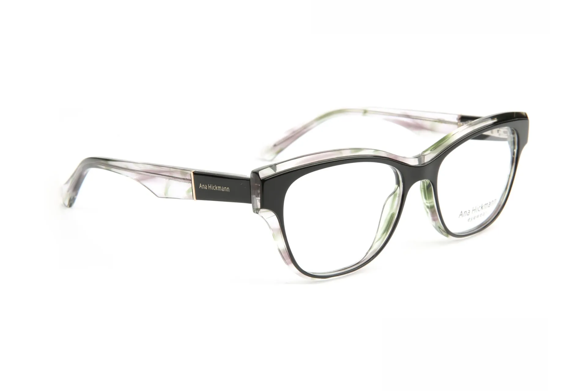 Black Transparent Grey Green Stripe
