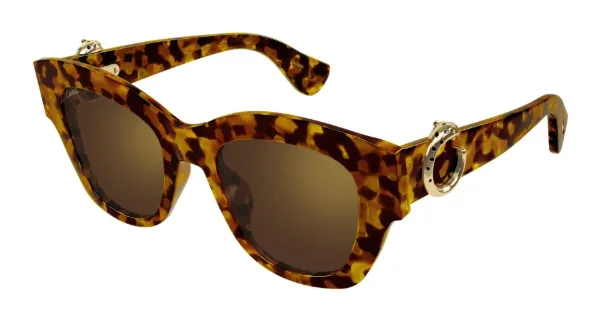 CARTIER Sunglasses Havana Havana Brown