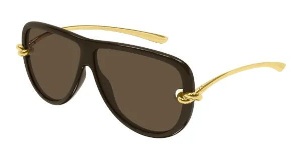 BOTTEGA VENETA Sunglasses Brown Gold Brown