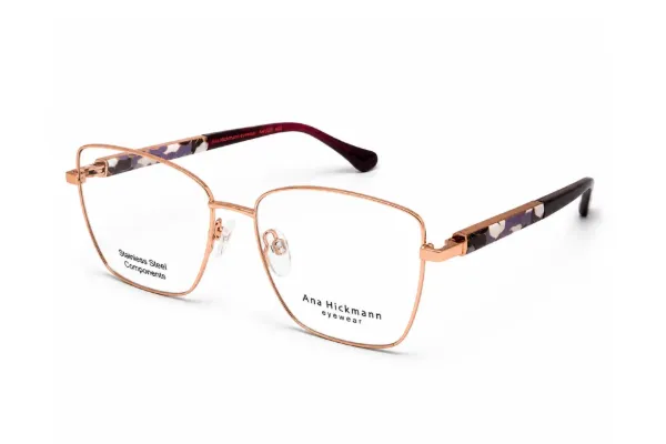 ANA HICKMANN Optical Champaign Gold/Outside Light Purplemiddle Blueinside Red/