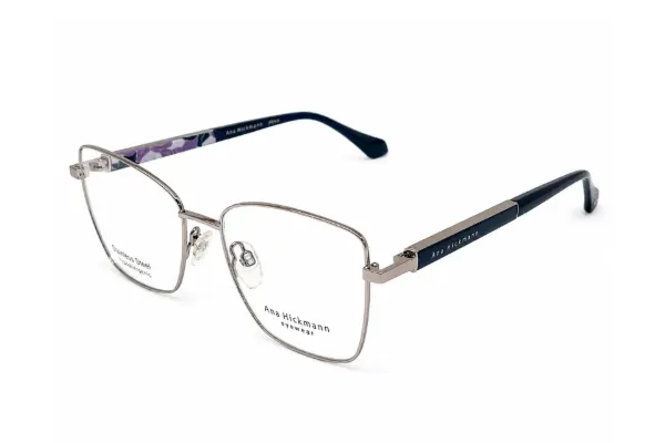 ANA HICKMANN Optical Shiny Sliver/Outside Grey Greeninside Purple/