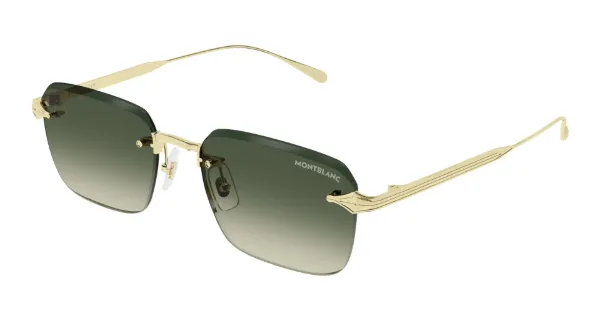 MONTBLANC Sunglasses Gold Gold Green