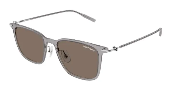 MONTBLANC Sunglasses Grey Silver Brown