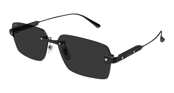 CARTIER Sunglasses Black Black Smoke