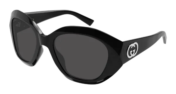 GUCCI Sunglasses Black Black Grey
