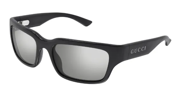 GUCCI Sunglasses Grey Grey Silver