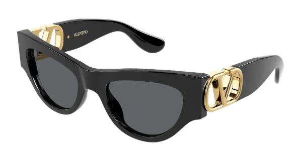 VALENTINO Sunglasses Black Black Grey