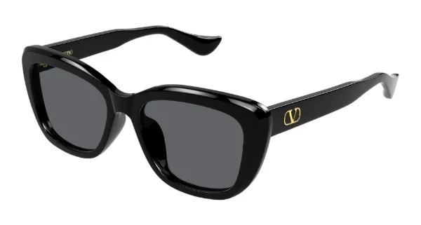 VALENTINO Sunglasses Black Black Grey