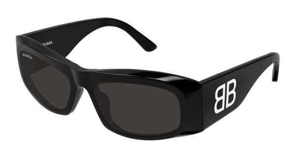 BALENCIAGA Sunglasses Black Black Grey/ADVERTISING