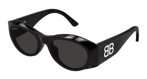 BALENCIAGA Sunglasses Black Black Grey/