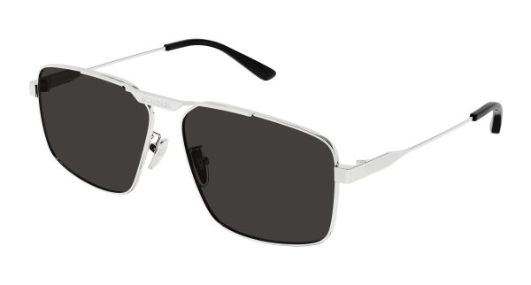 BALENCIAGA Sunglasses Silver Silver Grey/