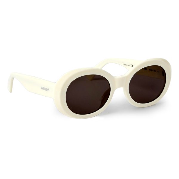 AMBUSH Sunglasses Kurt White Dark Grey/