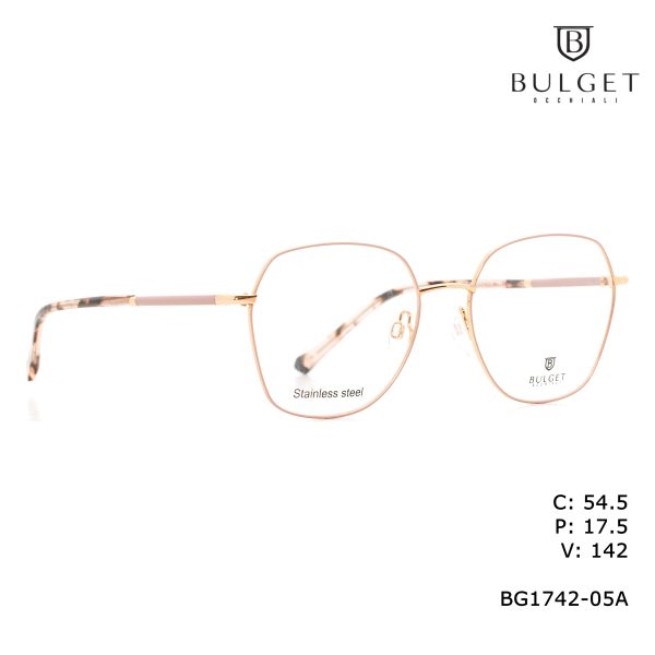 BULGET Optical Champaign Gold Half Gloss Matted Tea Pink/