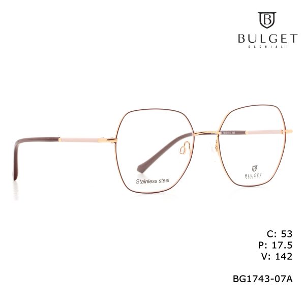 BULGET Optical Champaign Gold Half Gloss Matted Purple Red/