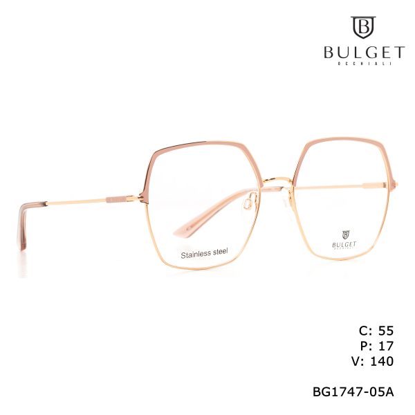 BULGET Optical Champaign Gold Half Gloss Matted Tea Pink/