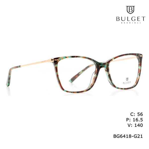BULGET Optical Blcak Green Tea Havana/