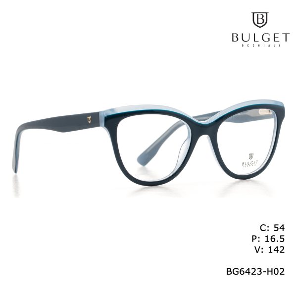 BULGET Optical Outside Deep Blue,Inside Milky Light Blue/