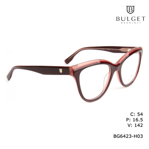 BULGET Optical Outside Deep Red,Inside Milky Pink/