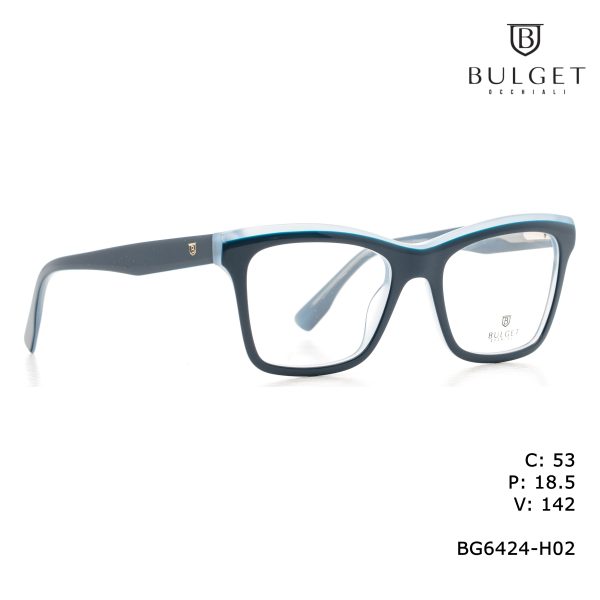 BULGET Optical Outside Deep Blue,Inside Milky Light Blue/