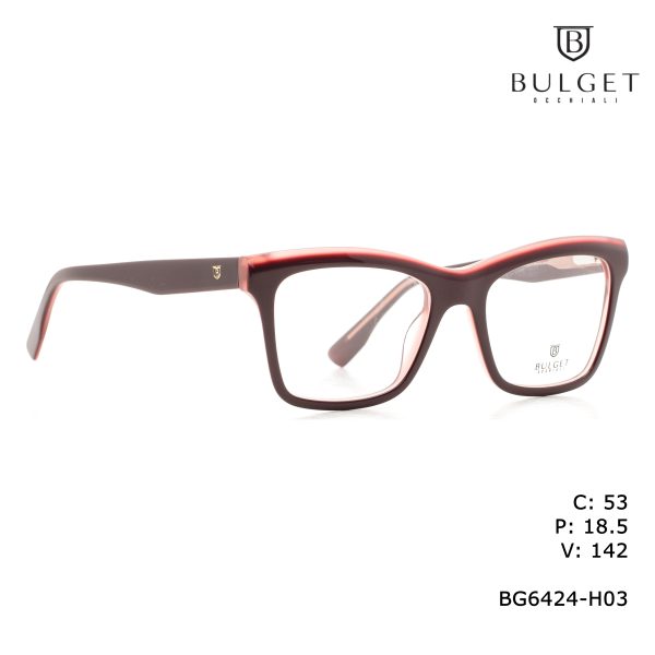 BULGET Optical Outside Deep Red,Inside Milky Pink/