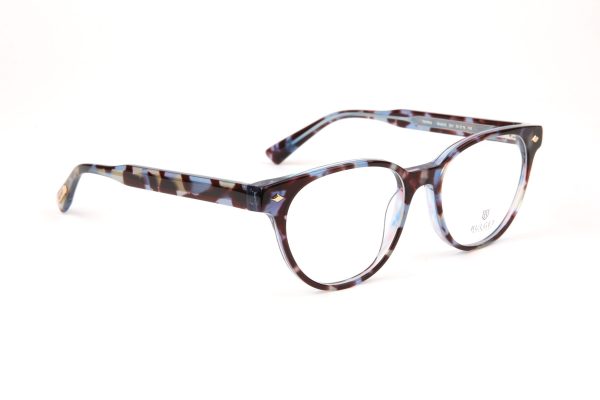BULGET Optical Outside Brown Blue Havana Inside Blue Purple Stripe/
