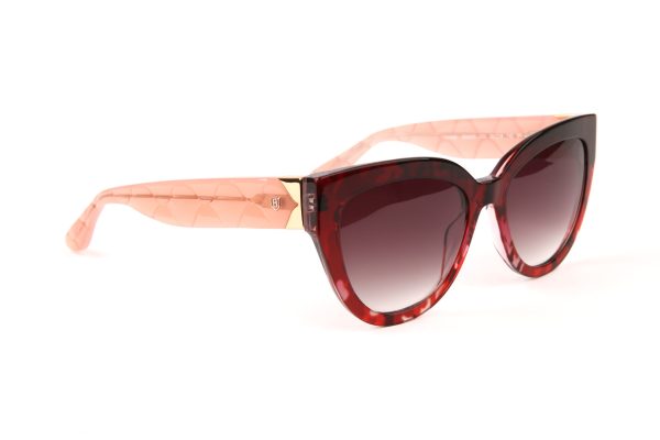 BULGET Sunglasses Up Transparent Dark Red Down Red Havana/GRADIENT