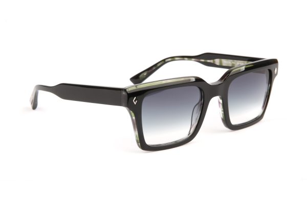BULGET Sunglasses Outside Black Inside Grey Green Stripe/GRADIENT