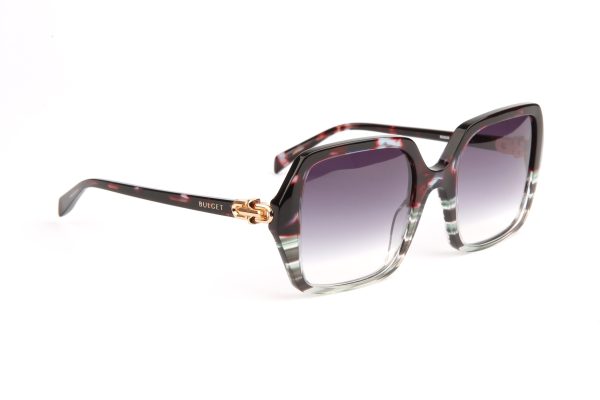 BULGET Sunglasses Outside Crystal Down Up Brown Purple Havana Down Brown Grey Stripe/GRADIENT