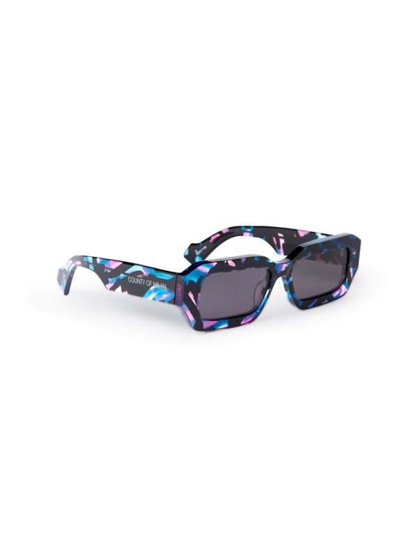 MARCELO BURLON Sunglasses Agave Dusty Blue - Dark Grey/