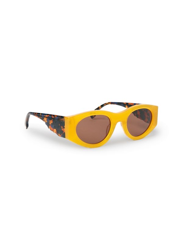 MARCELO BURLON Sunglasses Pasithea Yellow/ Havana Brown/