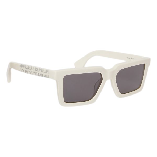 MARCELO BURLON Sunglasses Paramela White Dark Grey/