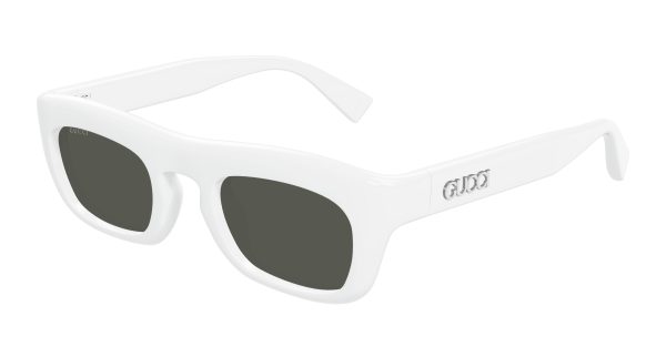 GUCCI Sunglasses White White Grey/