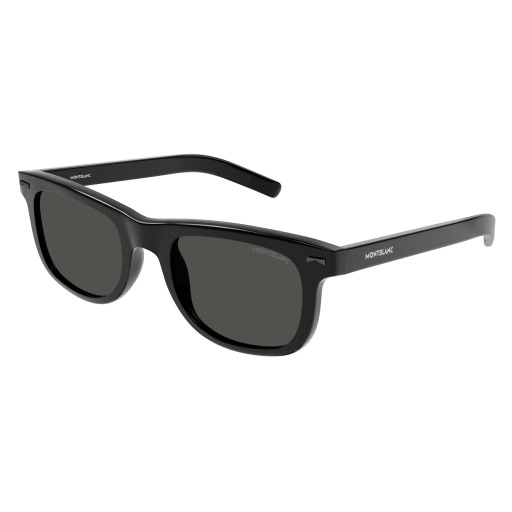 MONTBLANC Sunglasses Black Black Smoke/POLARIZED