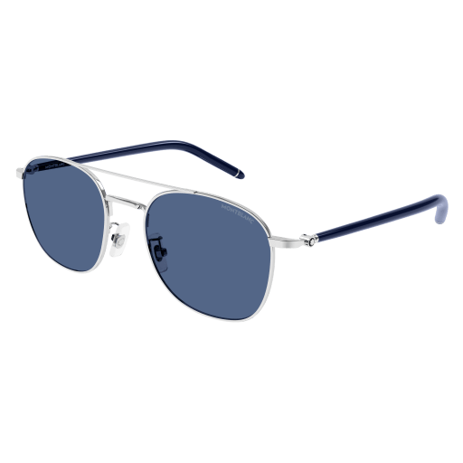 MONTBLANC Sunglasses Silver Blue Blue/