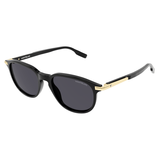 MONTBLANC Sunglasses Black Black Smoke/