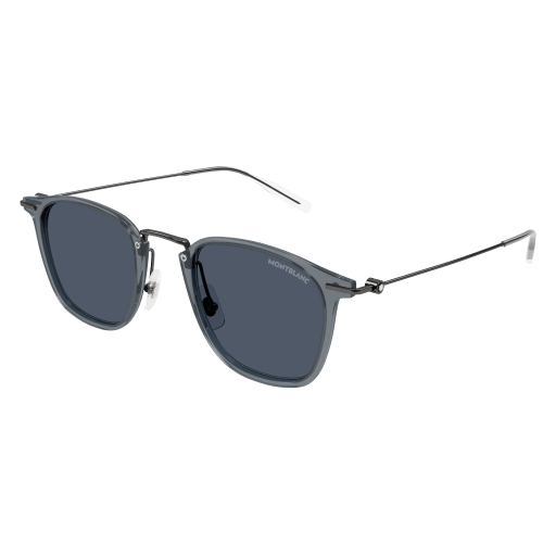 MONTBLANC Sunglasses Grey Ruthenium Blue/