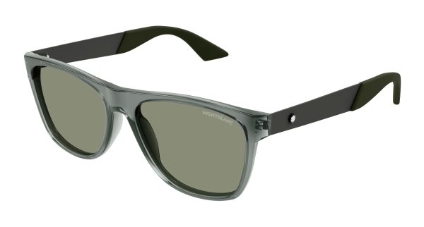 MONTBLANC Sunglasses Grey Ruthenium Green/