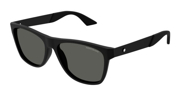 MONTBLANC Sunglasses Black Black Smoke/