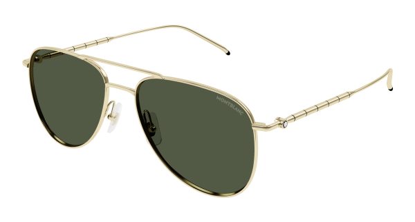 MONTBLANC Sunglasses Gold Gold Green/