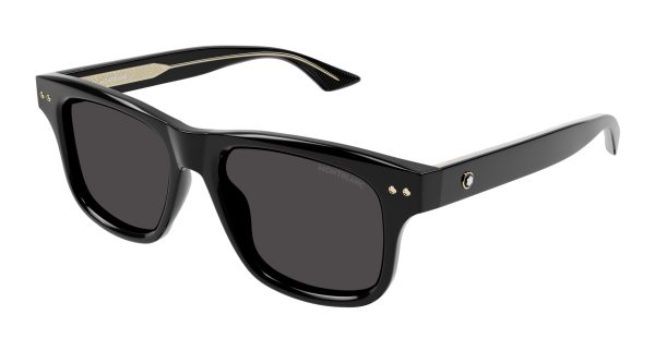 MONTBLANC Sunglasses Black Black Grey/