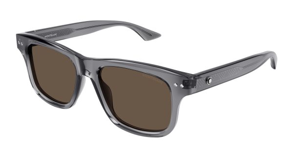MONTBLANC Sunglasses Grey Grey Brown/