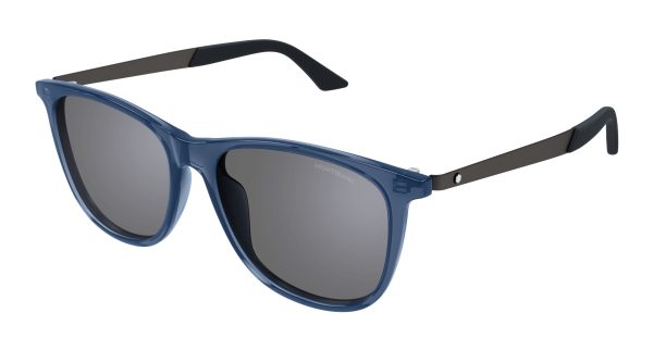 MONTBLANC Sunglasses Blue Ruthenium Silver/MIRROR