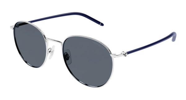 MONTBLANC Sunglasses Silver Blue Grey/