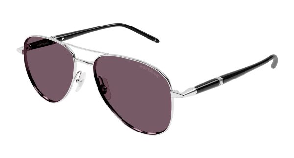 MONTBLANC Sunglasses Silver Black Violet/
