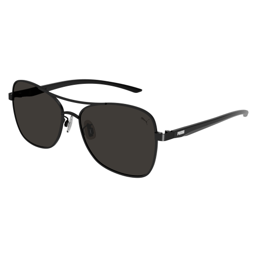 PUMA Sunglasses Black Black Smoke/Polarized