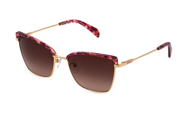 TOUS Sunglasses Rose Gold With Shiny Fuchsia Parts/