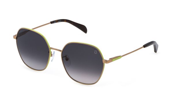 TOUS Sunglasses Shiny Grey Gold With Coloured Parts/