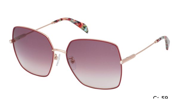 TOUS Sunglasses Shiny Copper Gold With Coloured Parts/