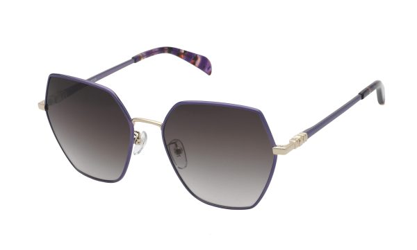 TOUS Sunglasses Shiny Rose Gold W/Violet Part/GRADIENT